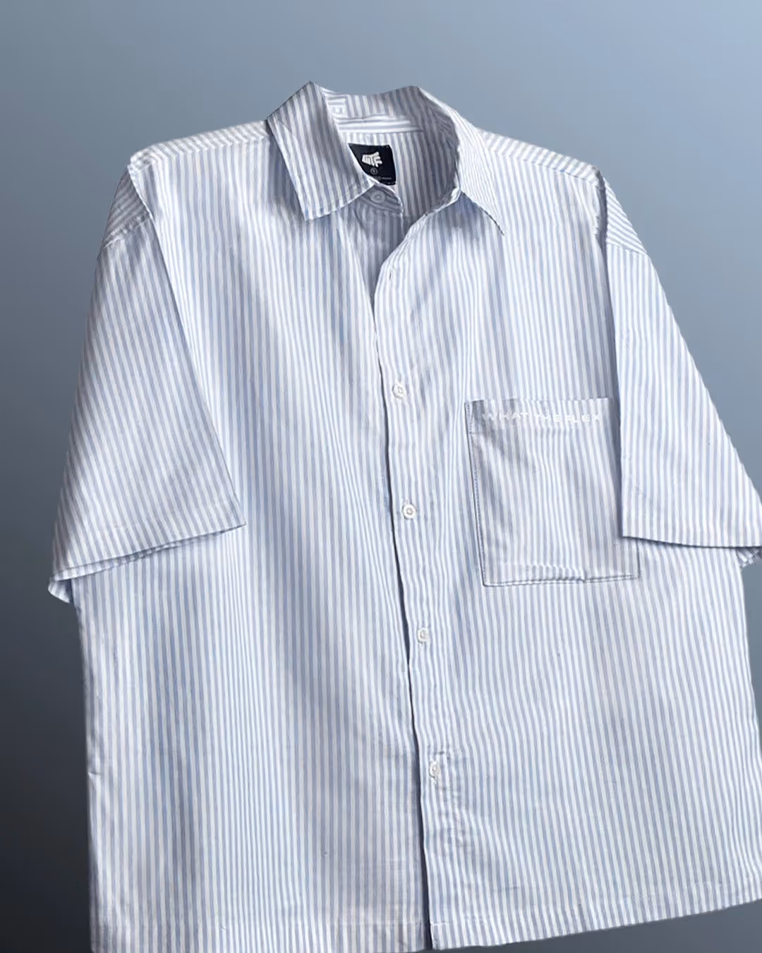 Big Plans Blue and White Half Sleeves Striped Shirt image 7