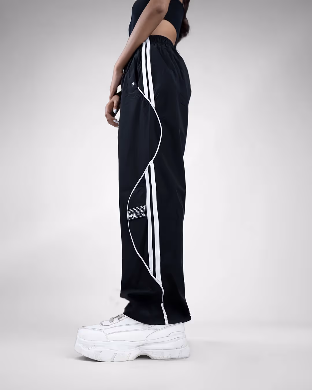 Black Arc Parachute Pants image 6