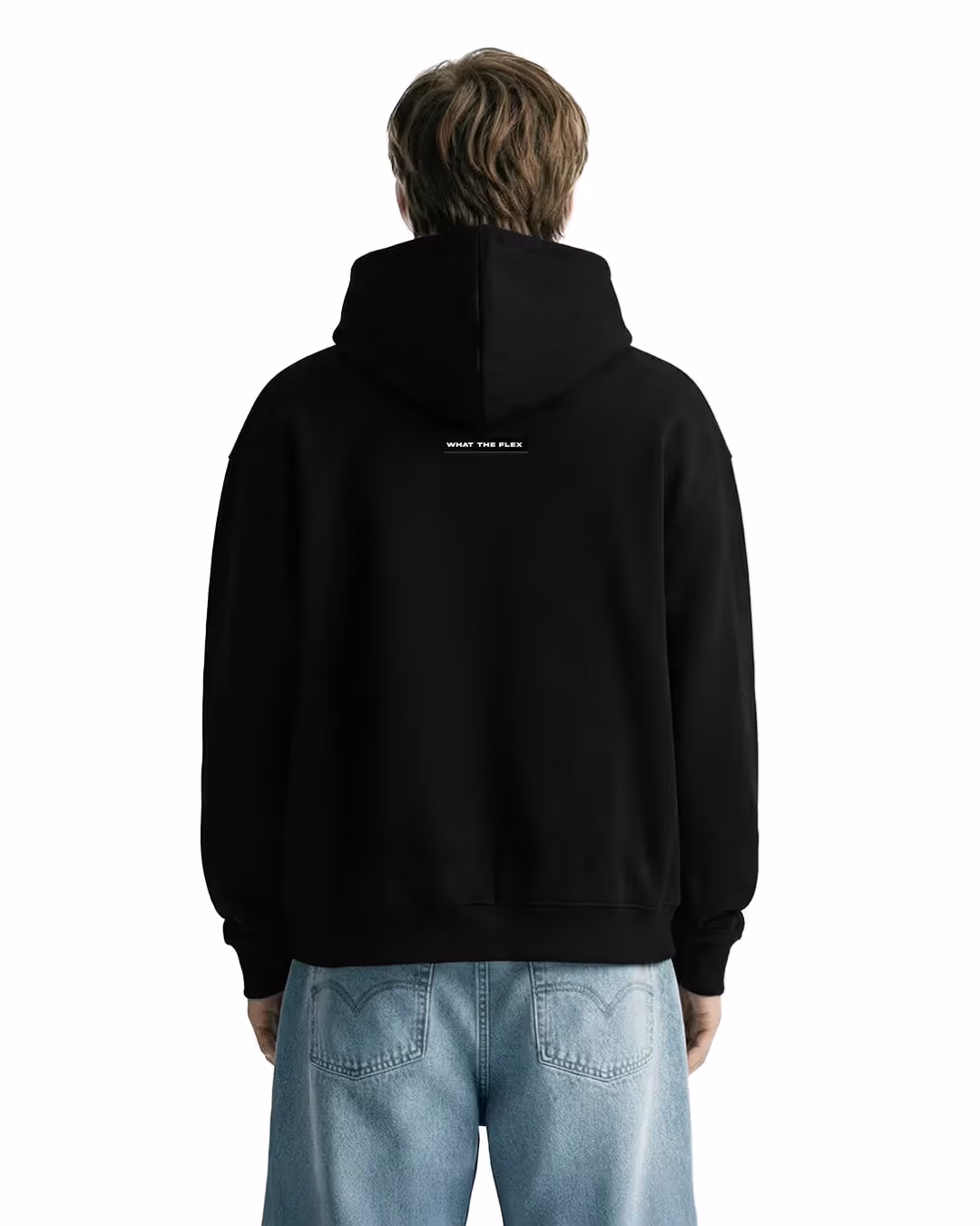 Black Blank Zipper Hoodie image 1