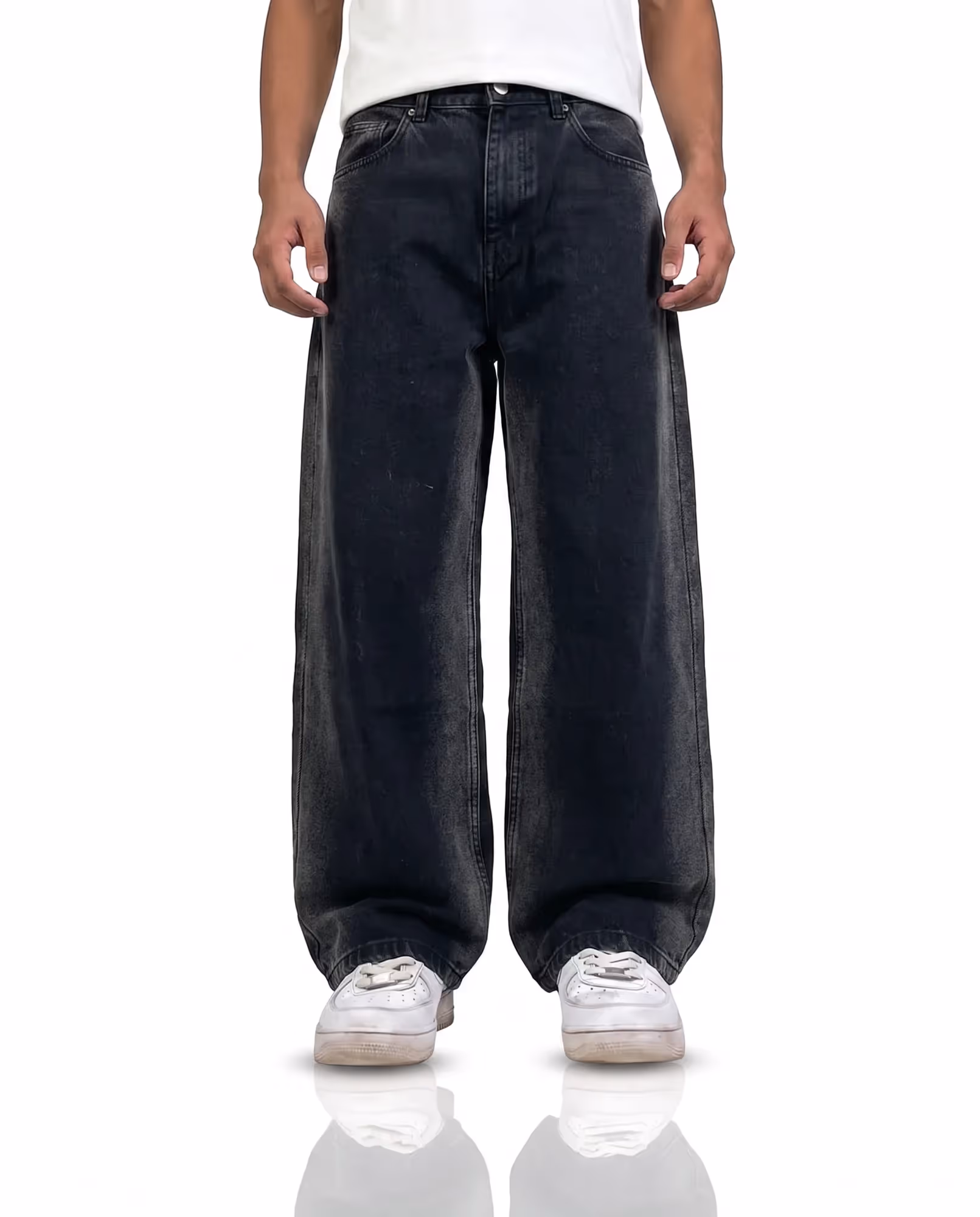 Black Denim Oversized Jeans image 1