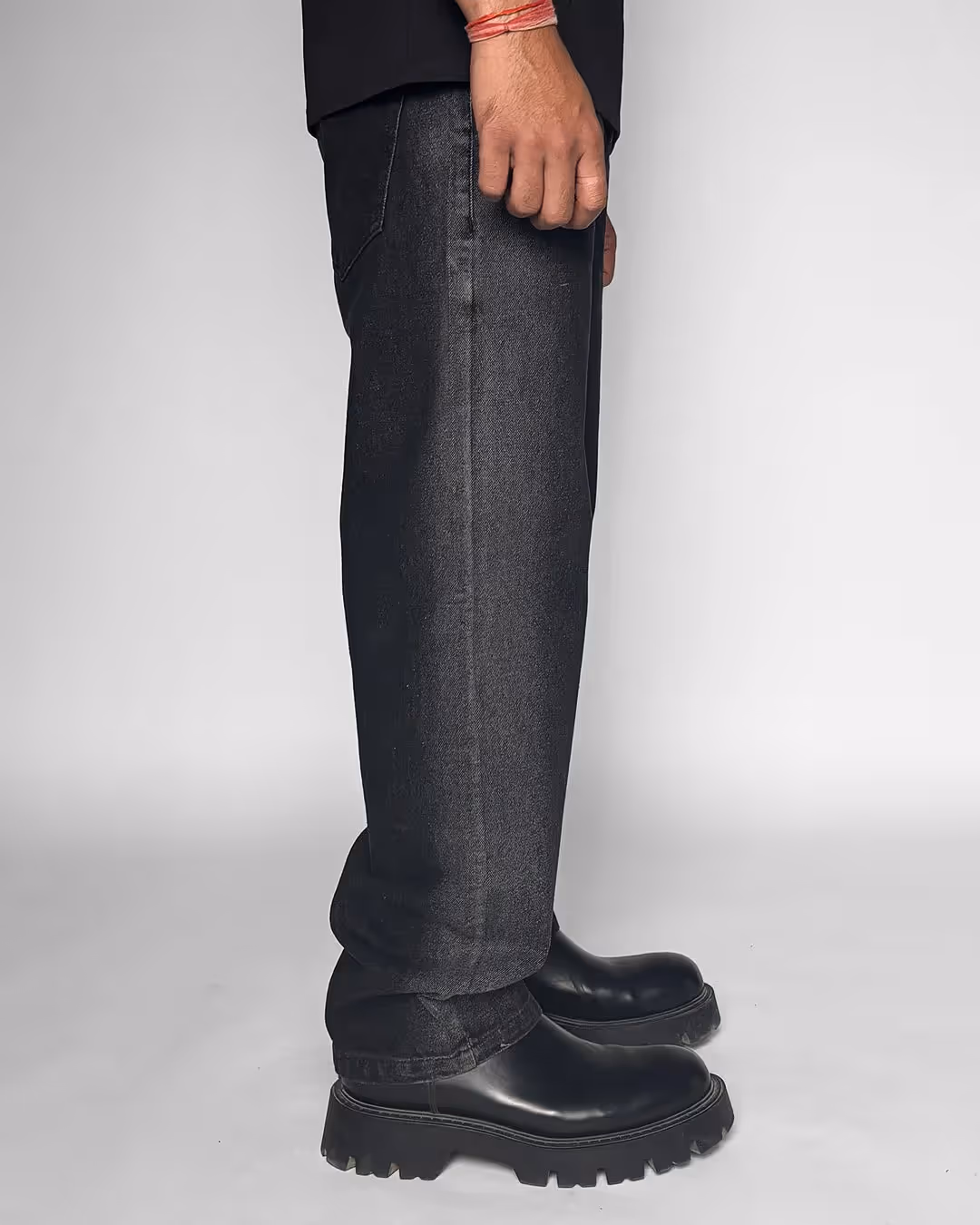Black Denim Oversized Jeans image 4