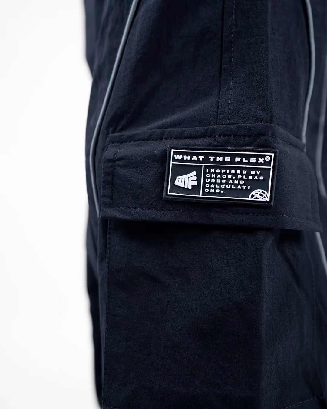 Black Edgy Parachute Pants image 5
