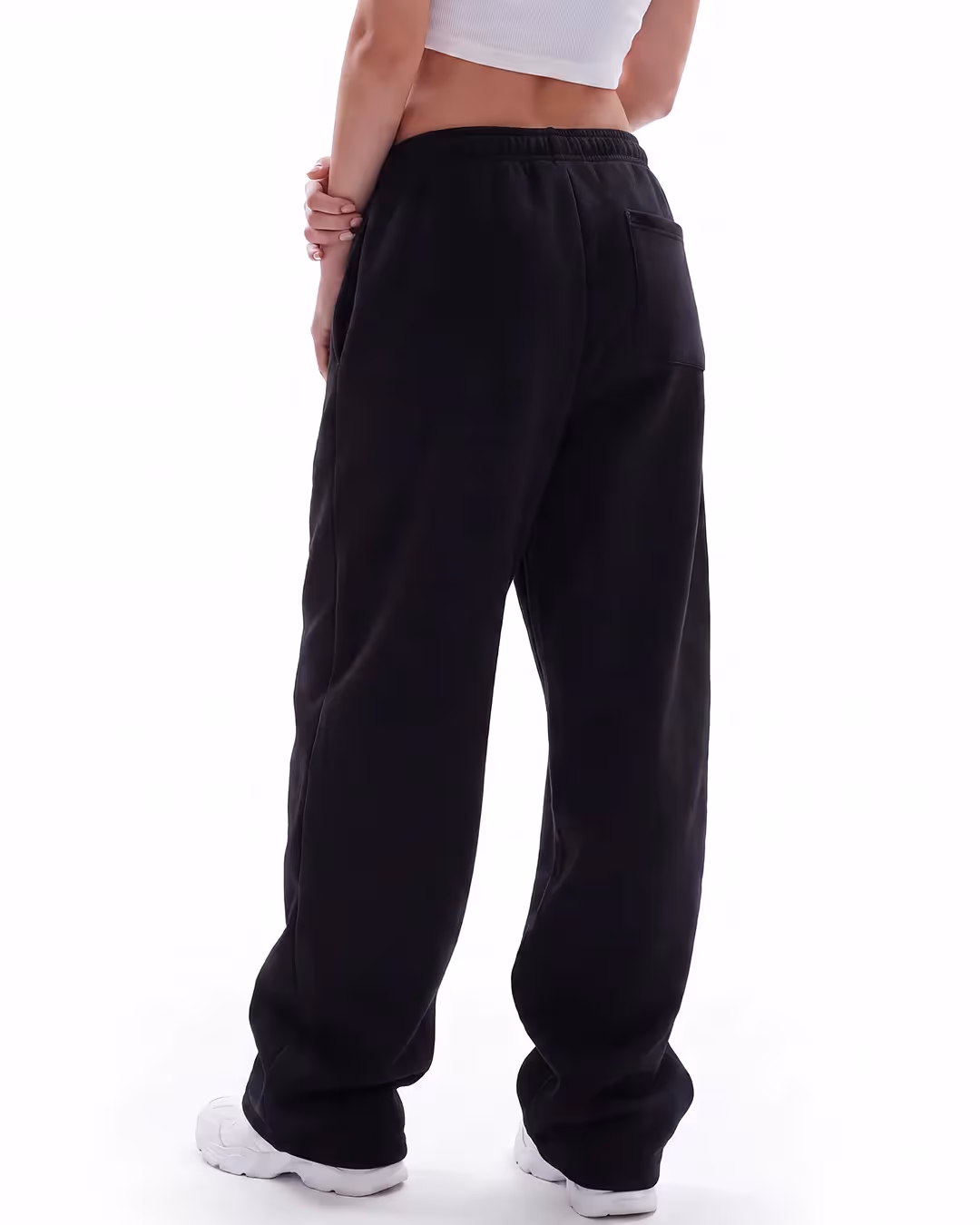 Black Essential Cotton Pants  image 3