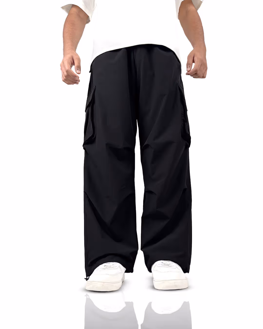 Black Freefall Parachute Pants image 2