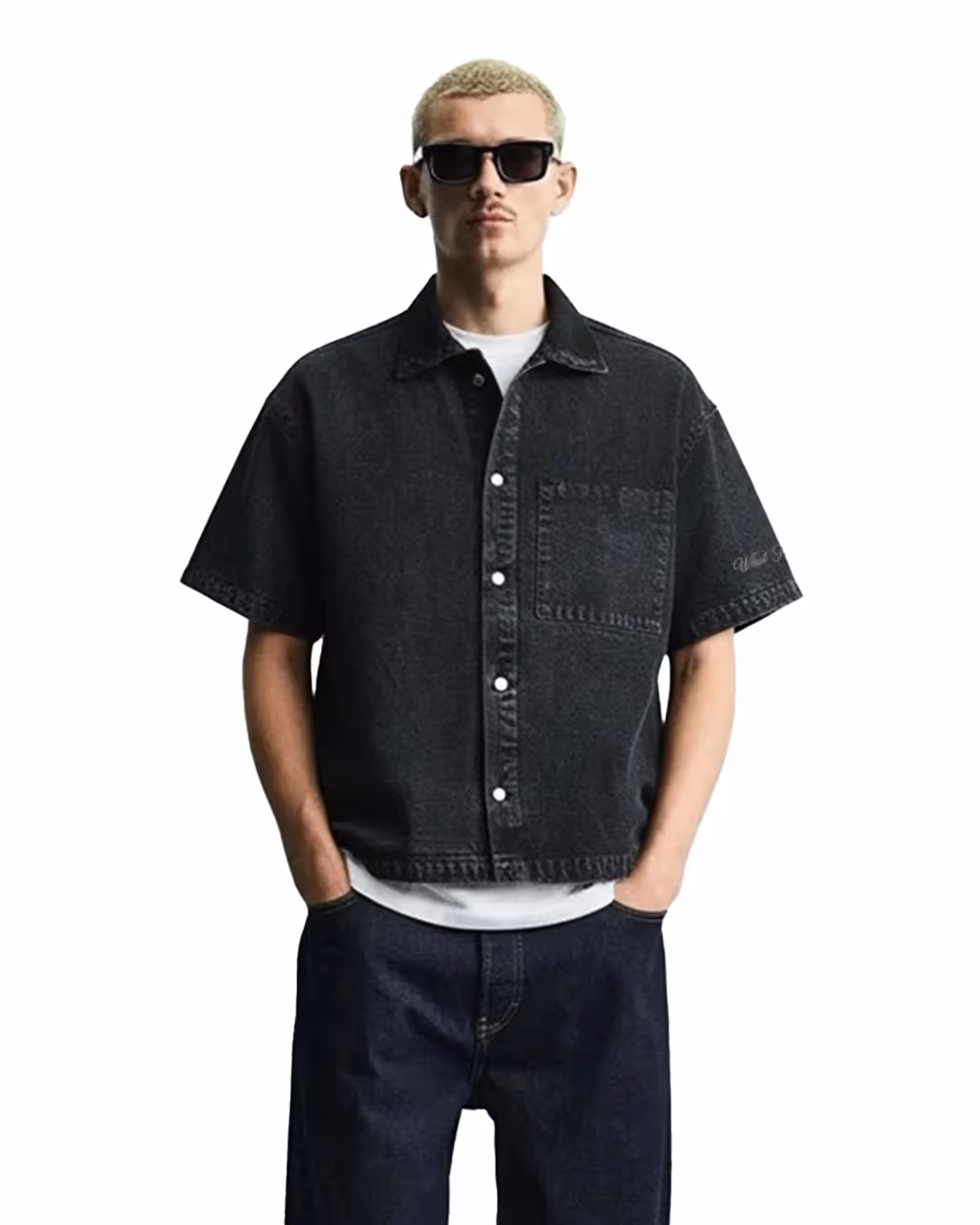 Black Half Sleeve Denim Layer image 1