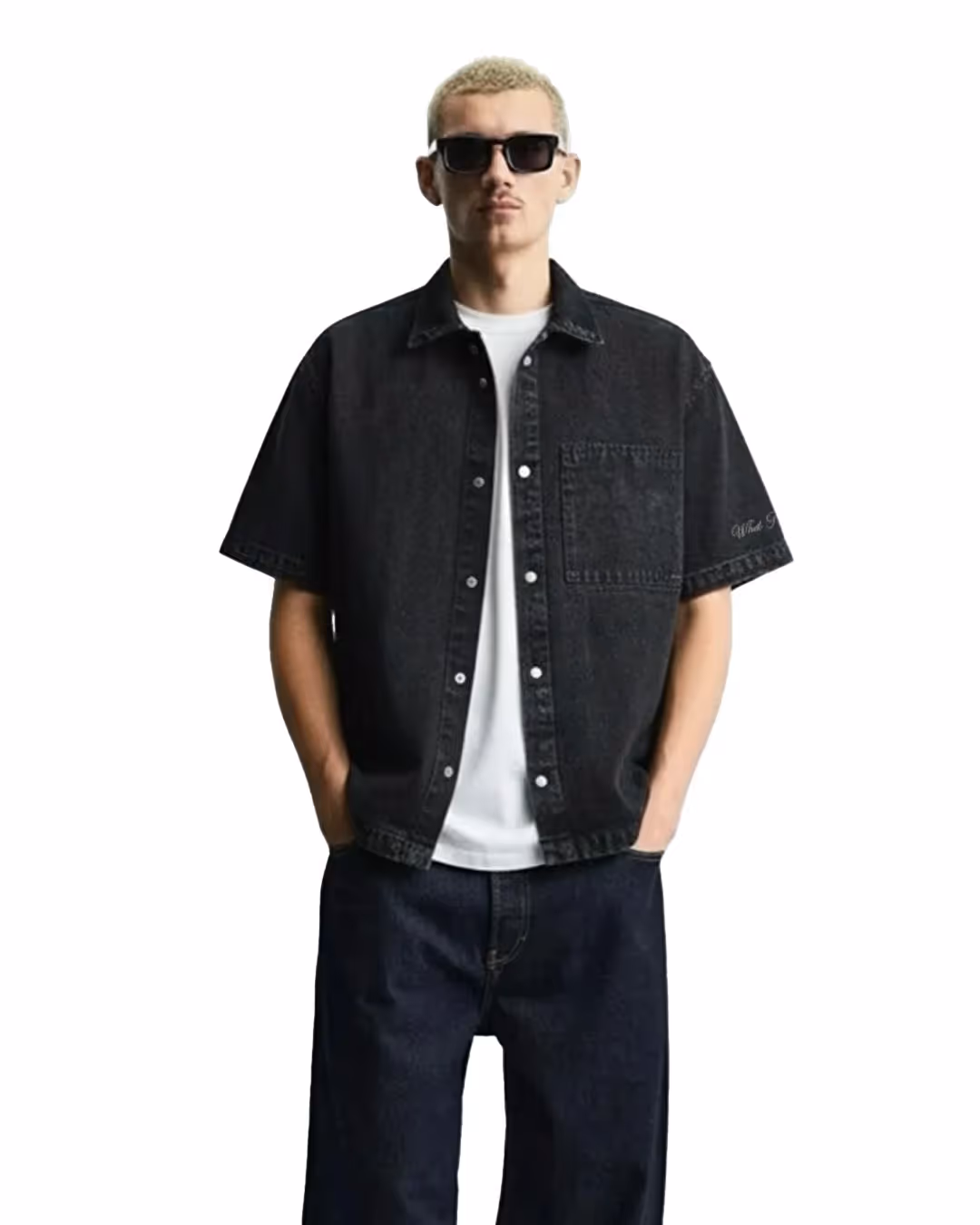 Black Half Sleeve Denim Layer  image 2