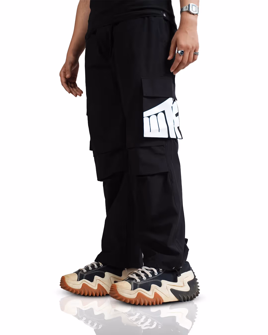 Black Parachute Pants image 1