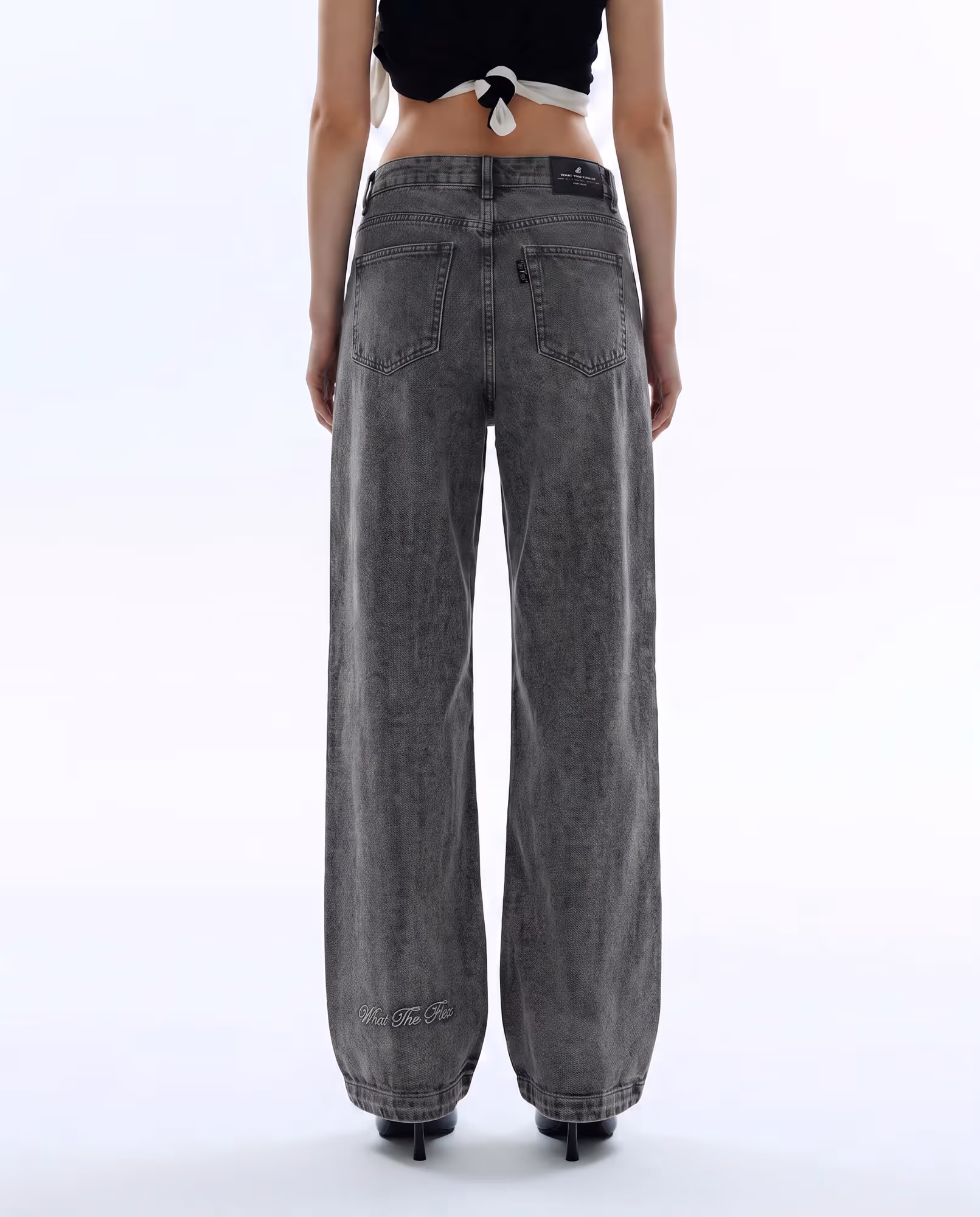 Black Rugged Baggy Jeans image 3