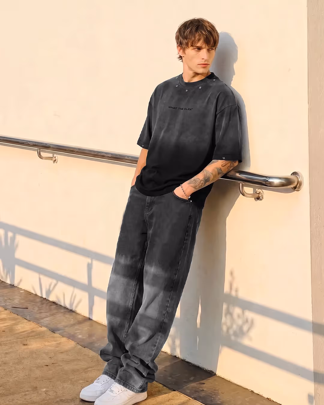 Black Therapy Baggy Jeans image 4