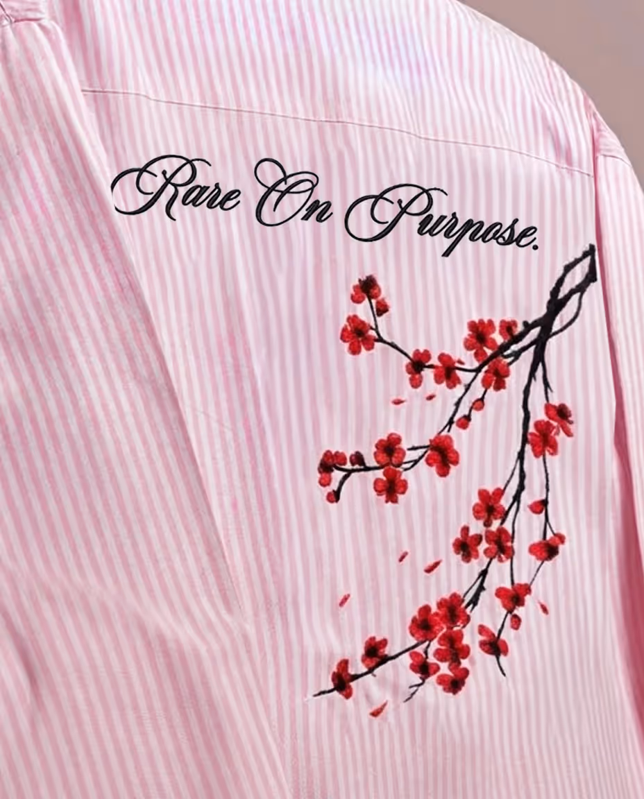 Bloom On Purpose Pink Striped Shirt image 3