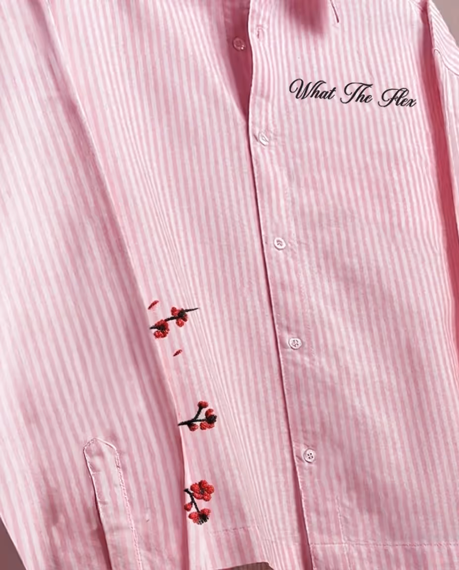 Bloom On Purpose Pink Striped Shirt image 5
