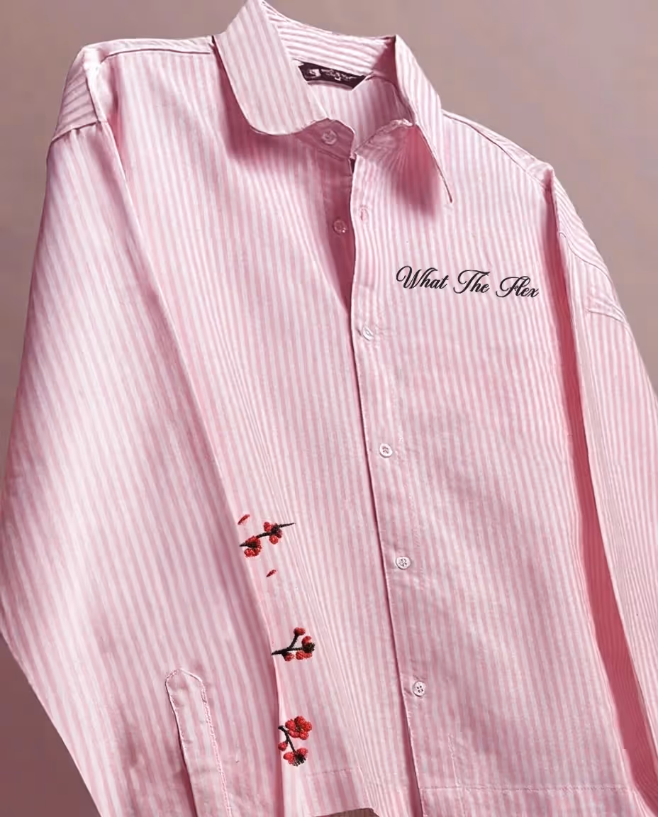 Bloom On Purpose Pink Striped Shirt image 6