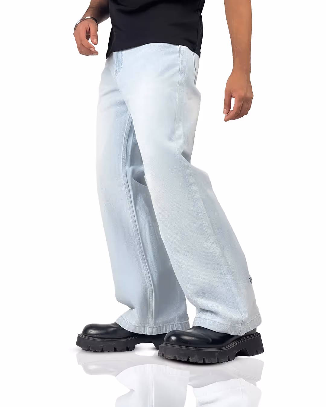 Blue Wide Flared Jeans image 1
