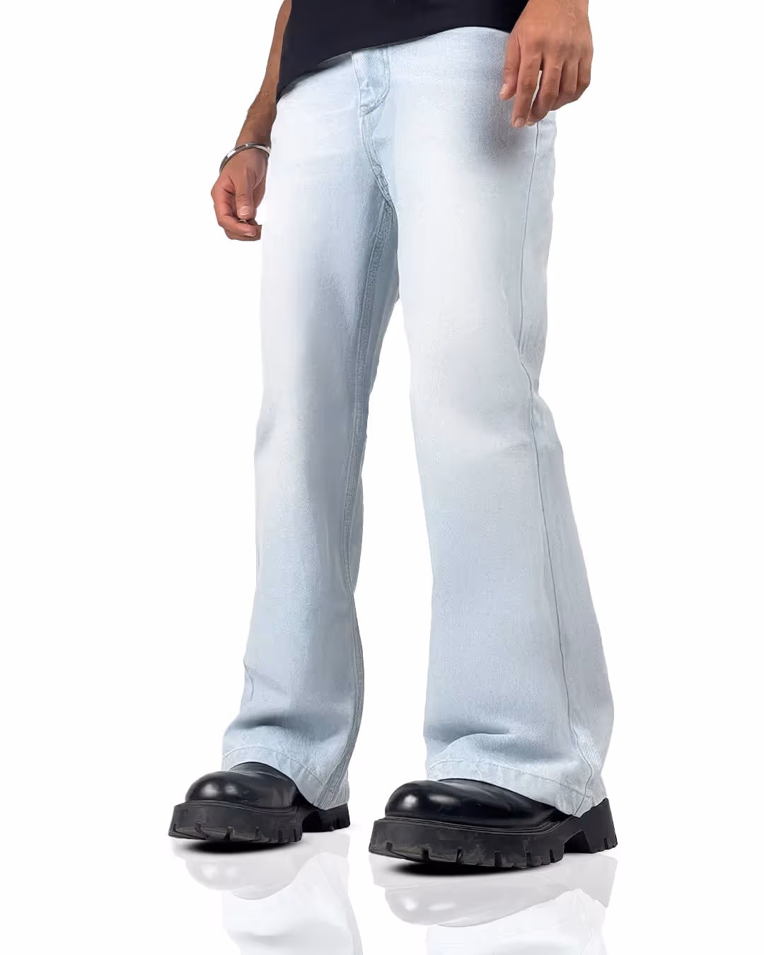 Blue Wide Flared Jeans  image 2