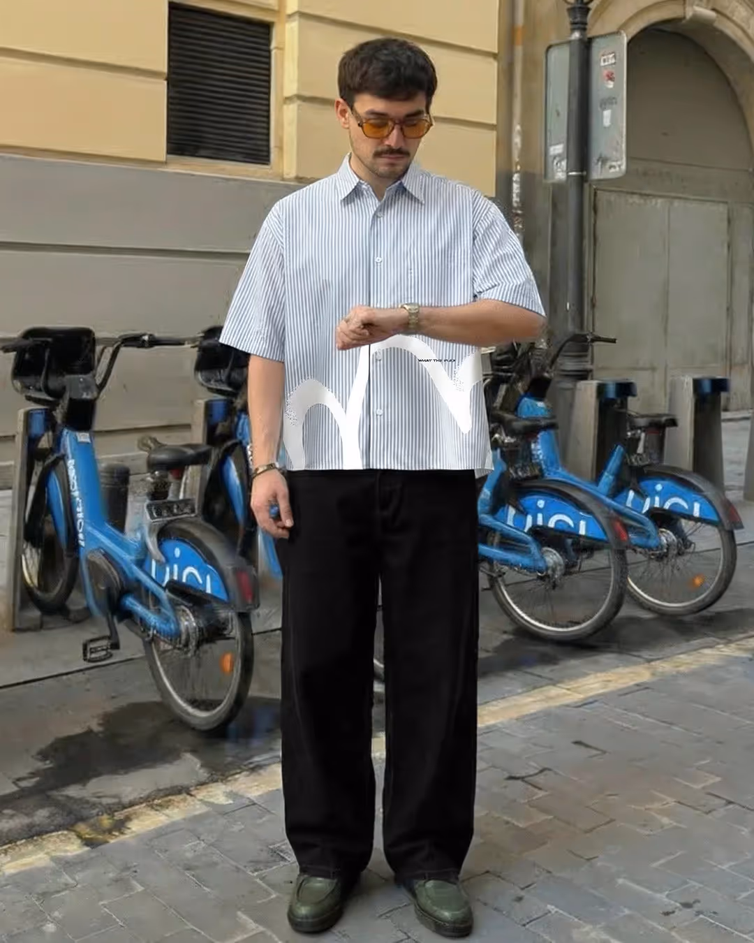 Bts Half Sleeve Striped Shirt image 5