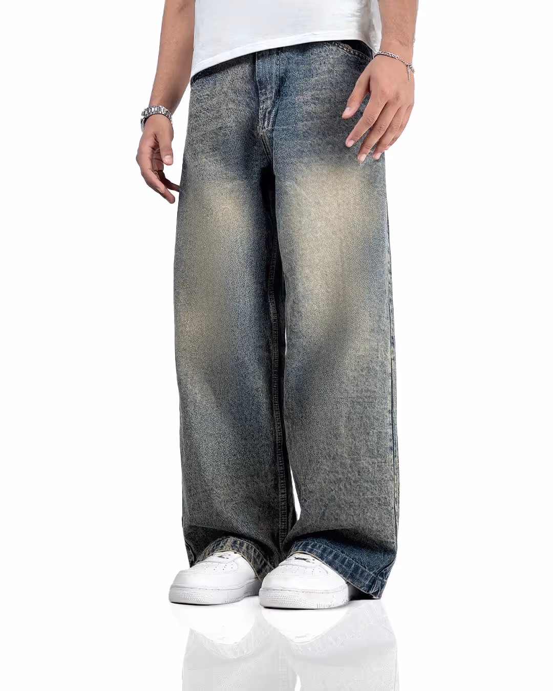 Burnt Blue Baggy Jeans image 1