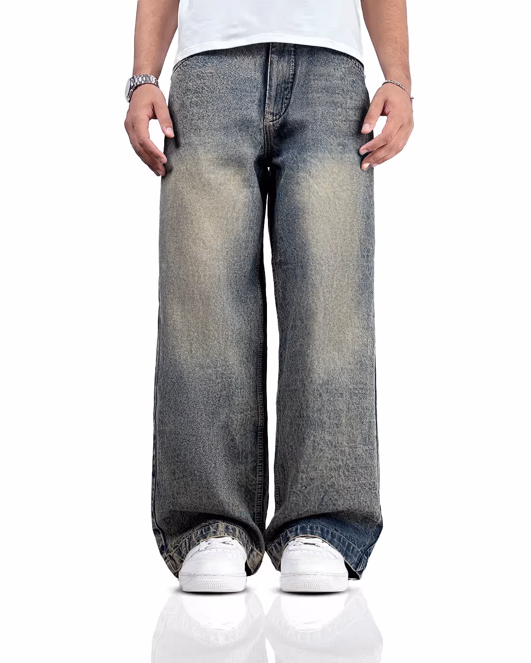 Burnt Blue Baggy Jeans image 2