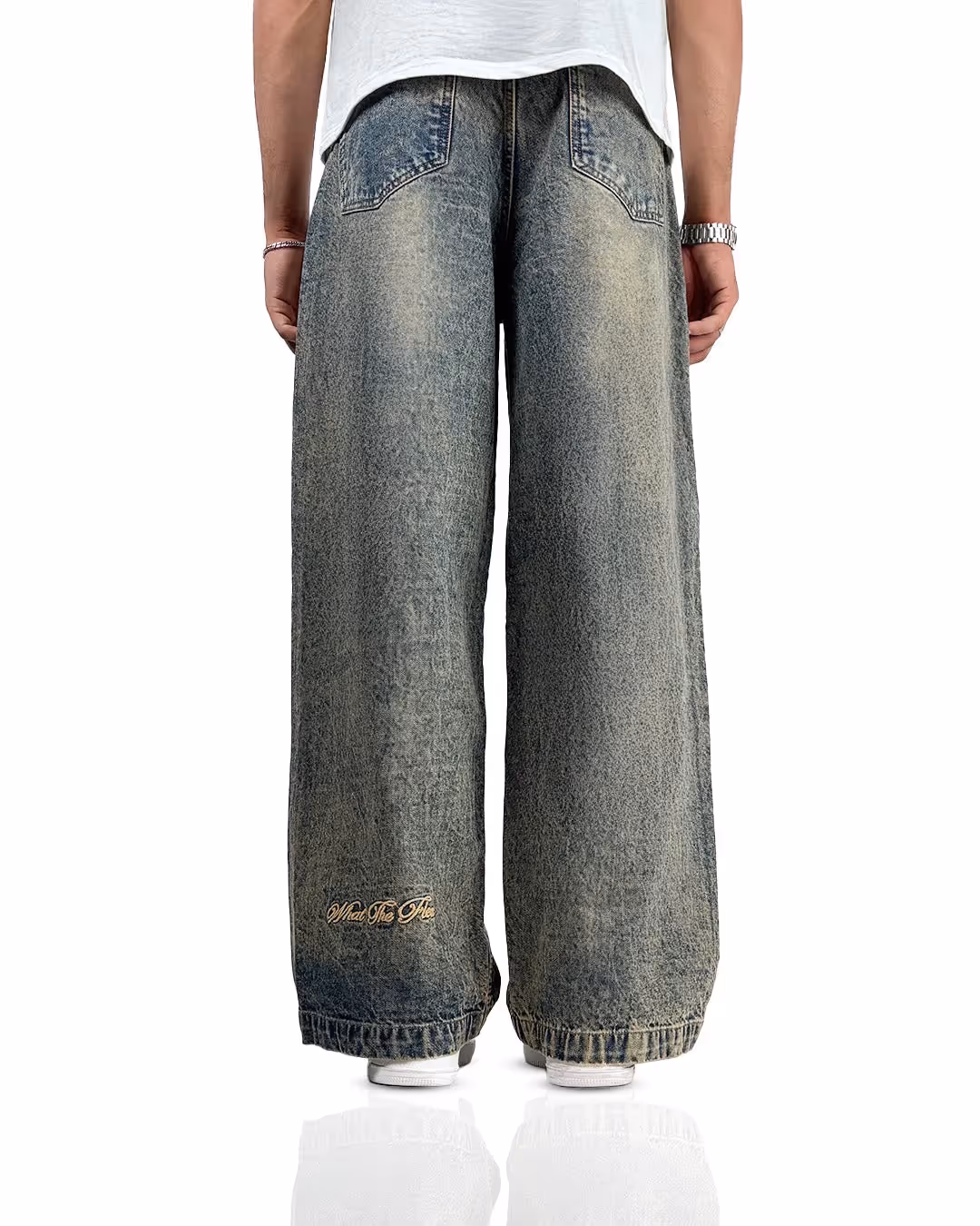Burnt Blue Baggy Jeans image 6