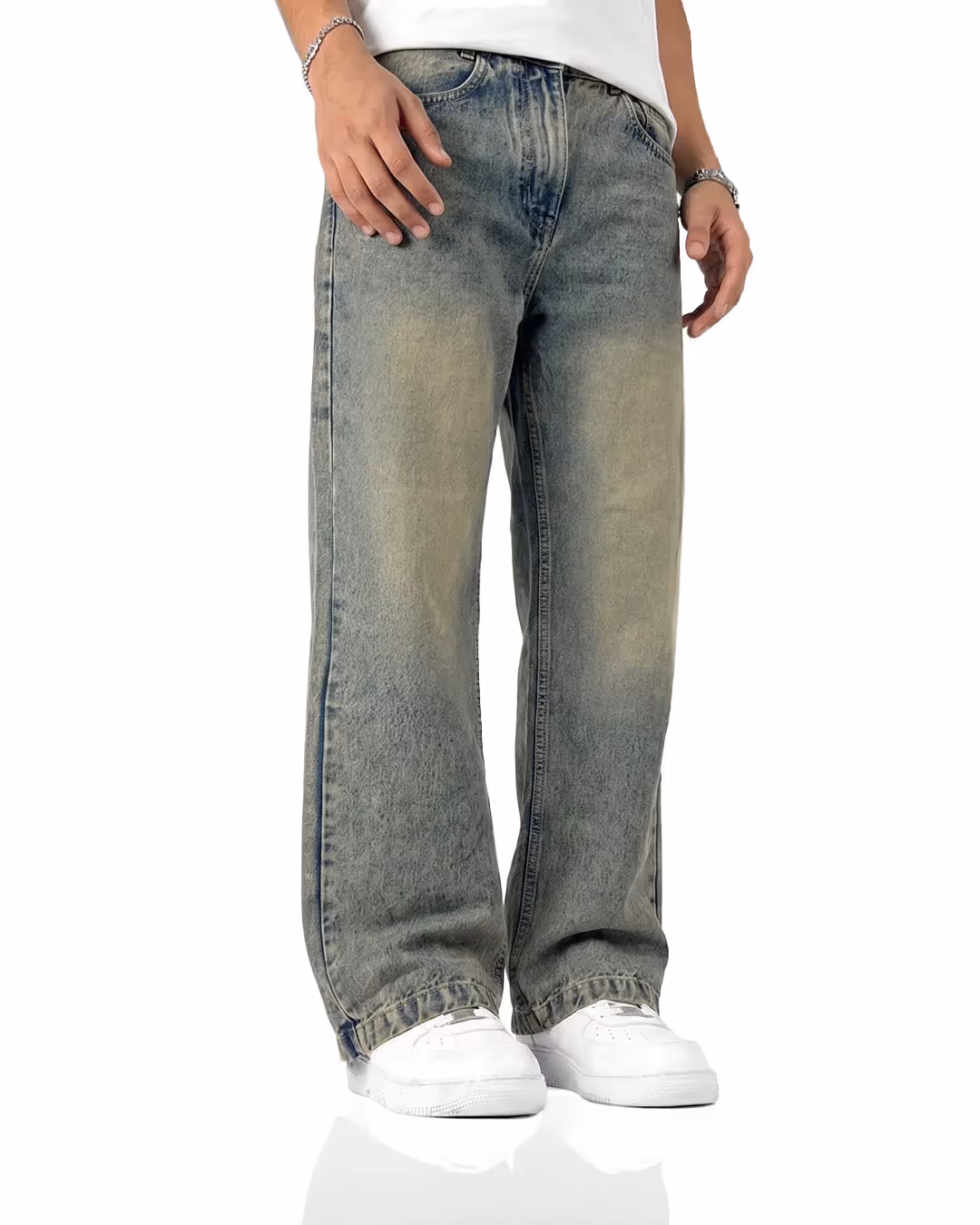 Burnt Blue Straight Cut Jeans image 2