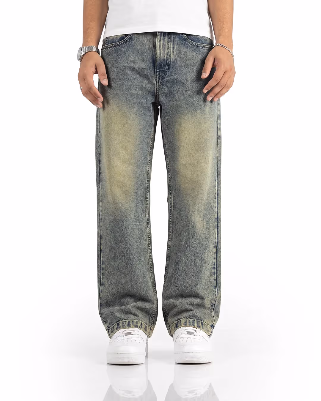 Burnt Blue Straight Cut Jeans image 4