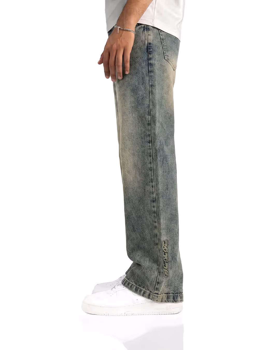 Burnt Blue Straight Cut Jeans image 6