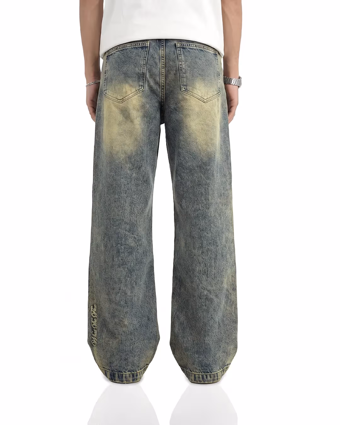 Burnt Blue Straight Cut Jeans image 7