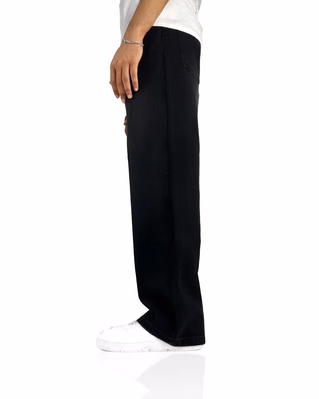 Charcoal Black Straight Cut Jeans image 6