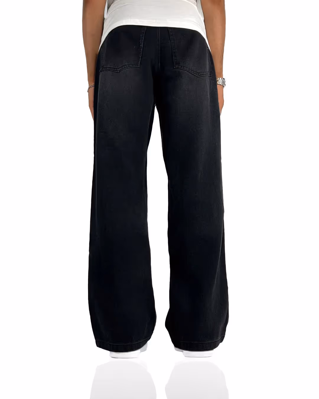 Charcoal Black Straight Cut Jeans image 7