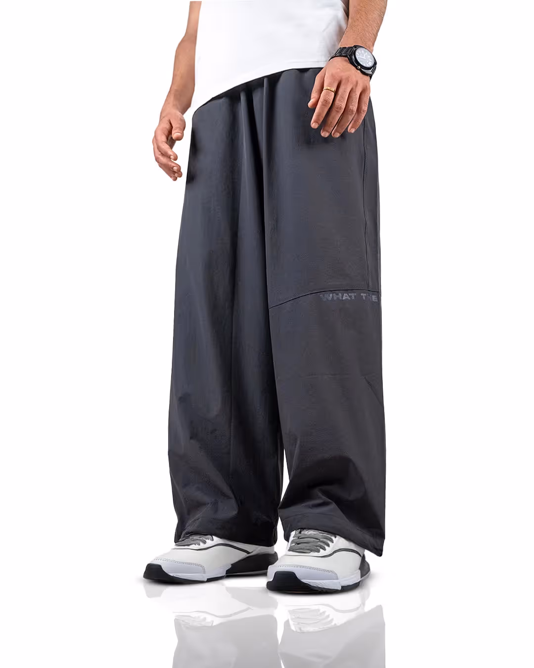 Charcoal Breakout Parachute Pants image 1