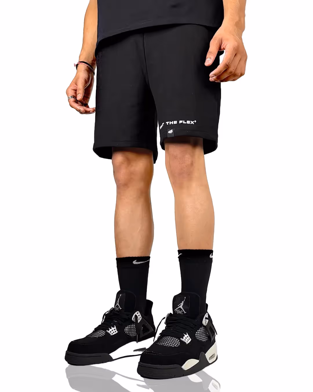 Classic Black Cotton Shorts image 1
