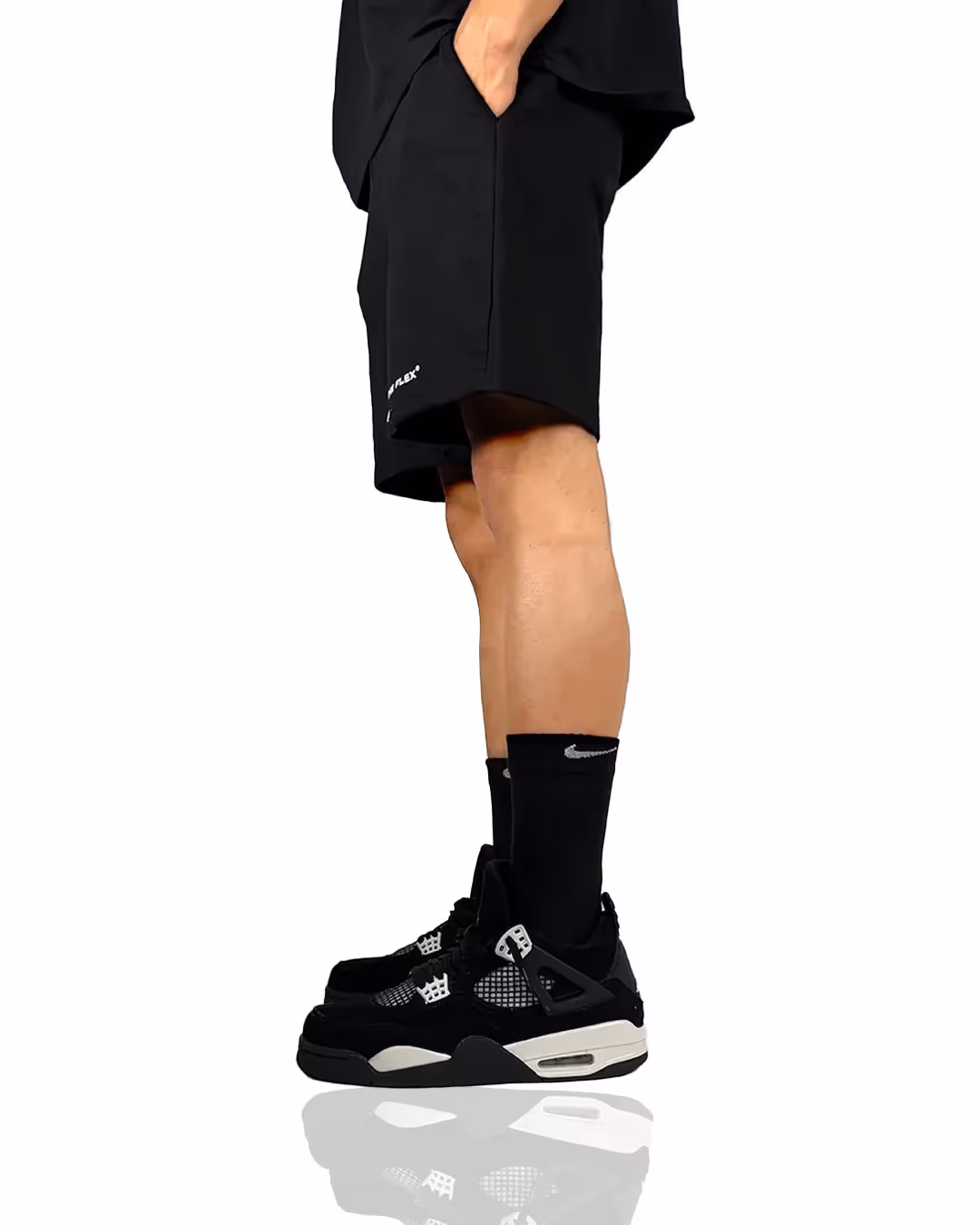 Classic Black Cotton Shorts image 2