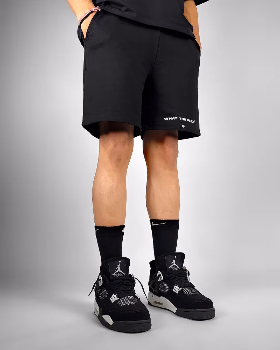 Classic Black Cotton Shorts image 4