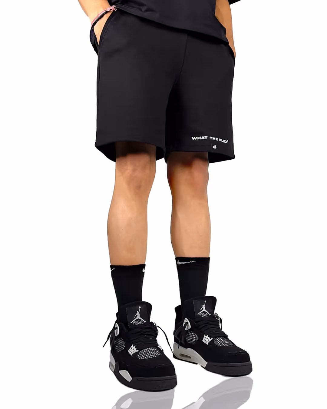 Classic Black Cotton Shorts image 6