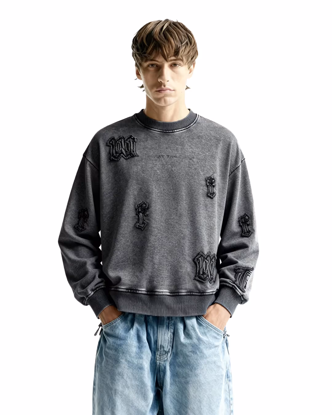 Coded Acid Wash Sweatshirt image 2