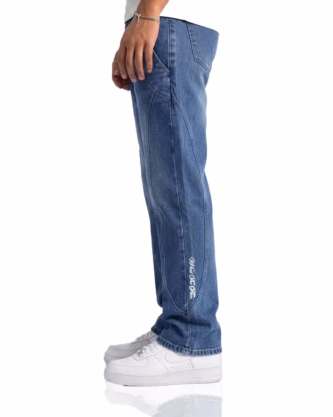 Cold Fade Pattern Straight Cut Jeans  image 5