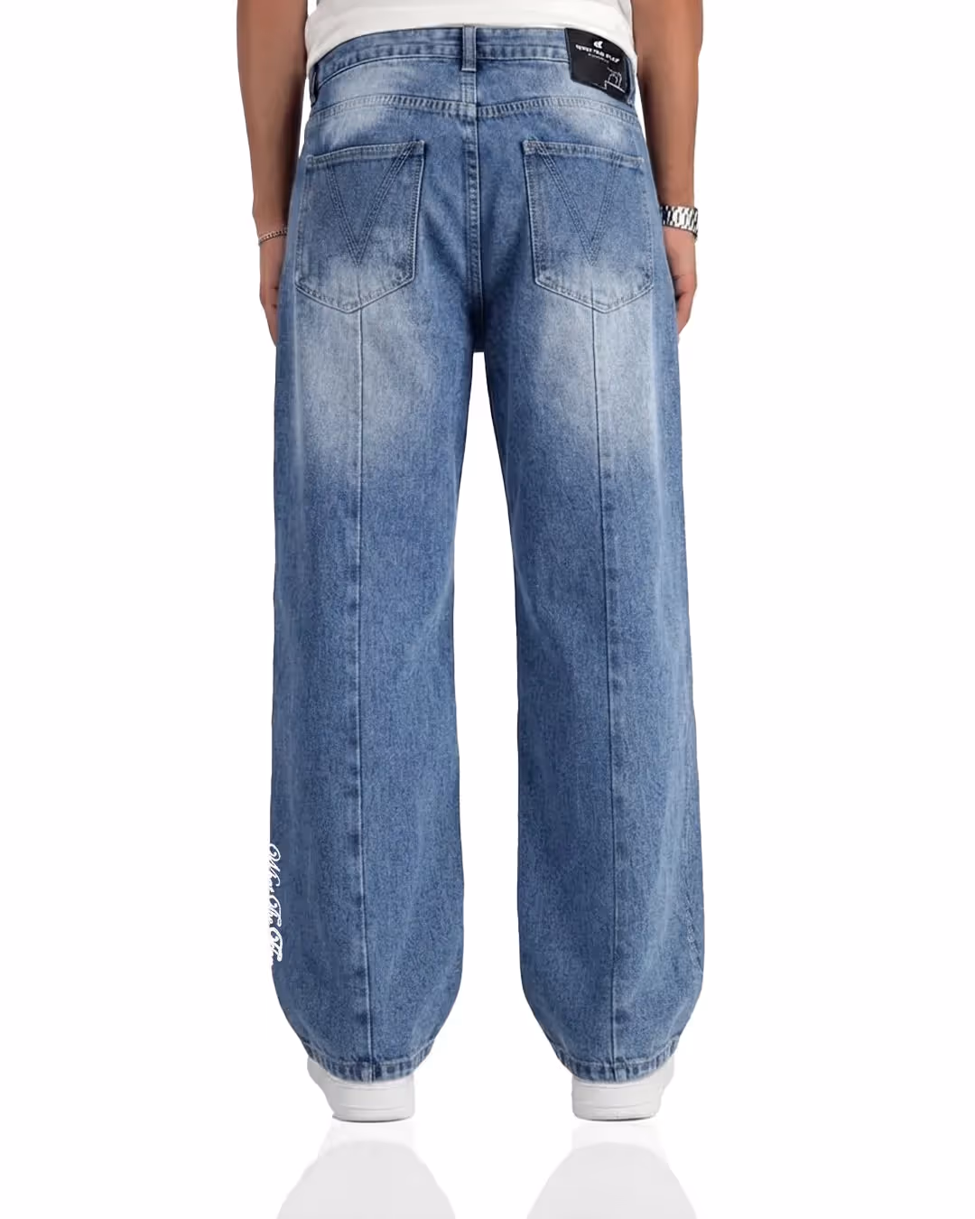 Cold Fade Pattern Straight Cut Jeans  image 6