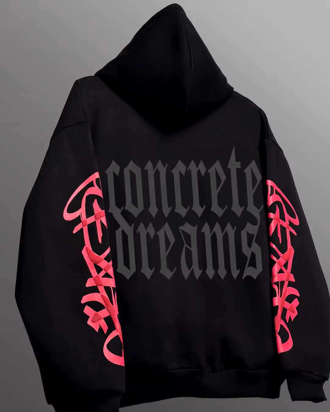 Concrete Dreams Black Zipper Hoodie image 4