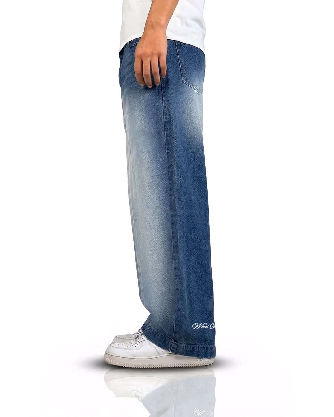 Cool Blue Baggy Jeans image 3