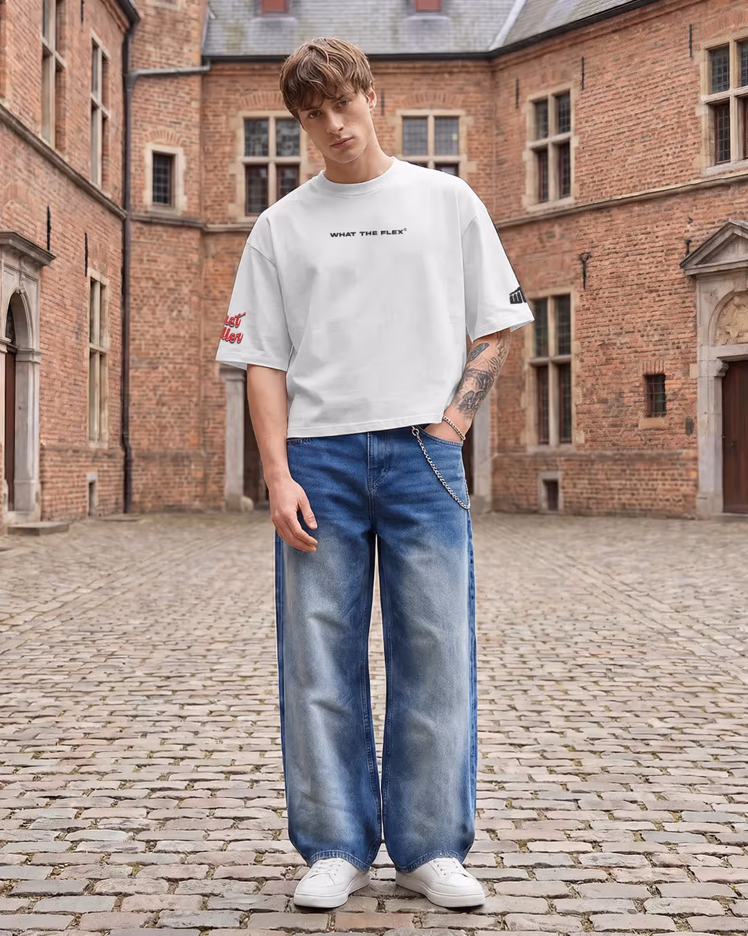 Cool Blue Baggy Jeans image 4