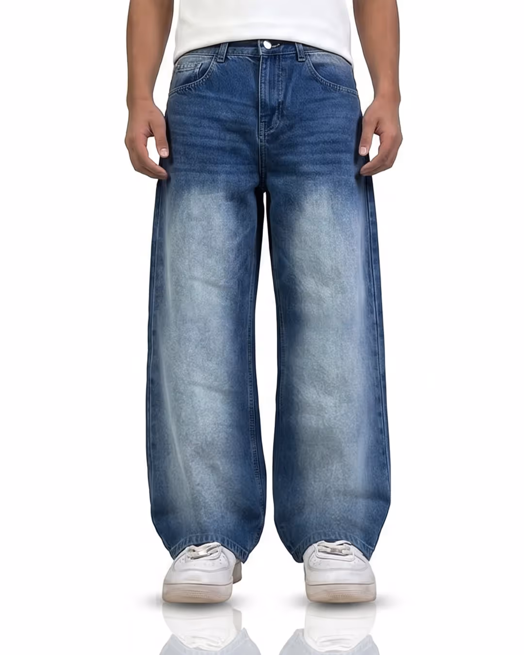 Cool Blue Baggy Jeans image 6
