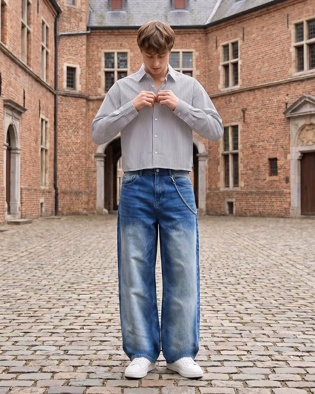 Cool Blue Baggy Jeans image 7