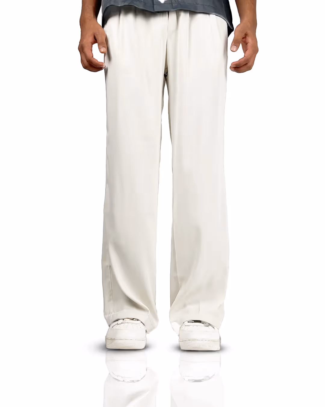 Cream Classic Korean Pants  image 2