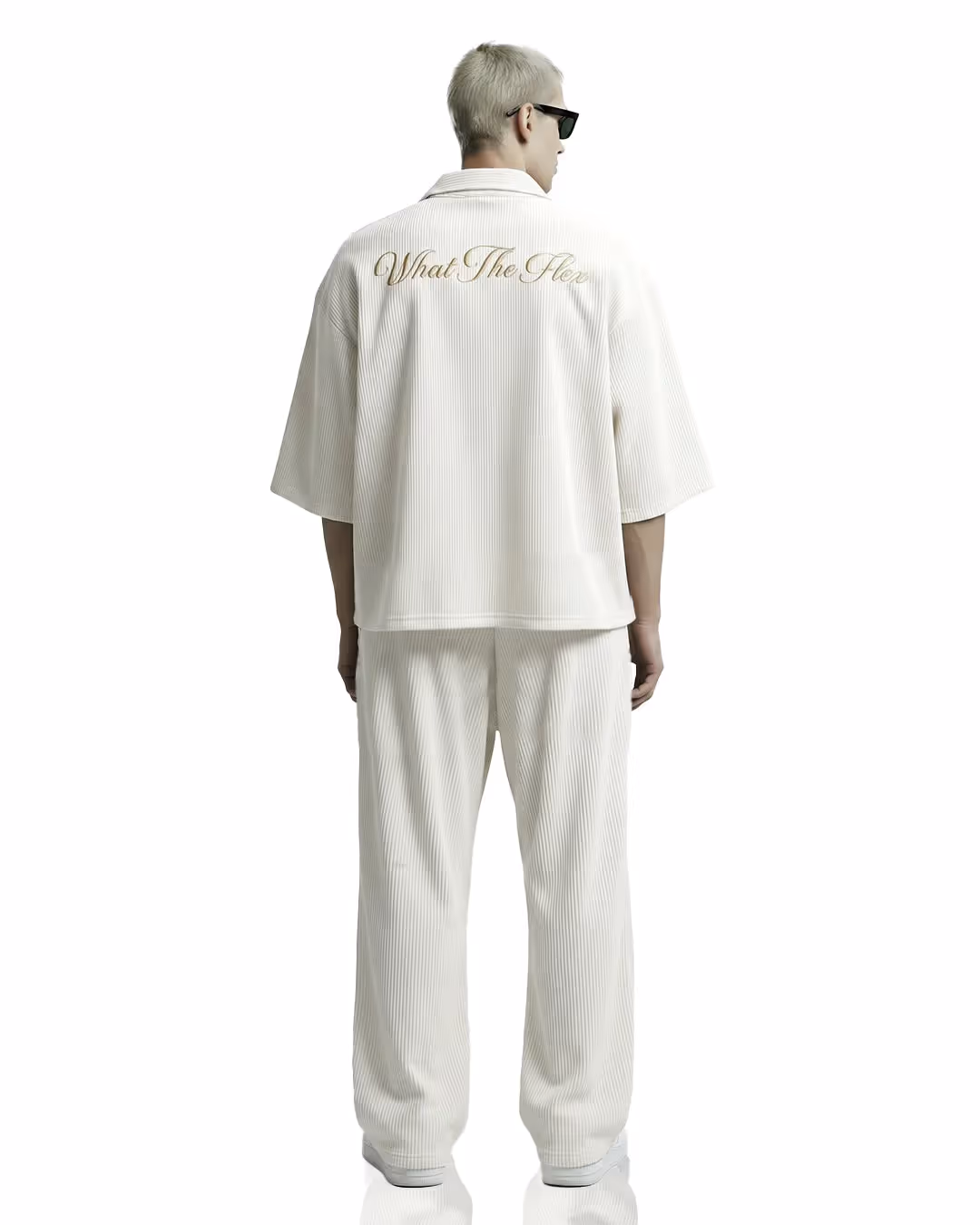 Cream Ribbed Co-ord Set image 2
