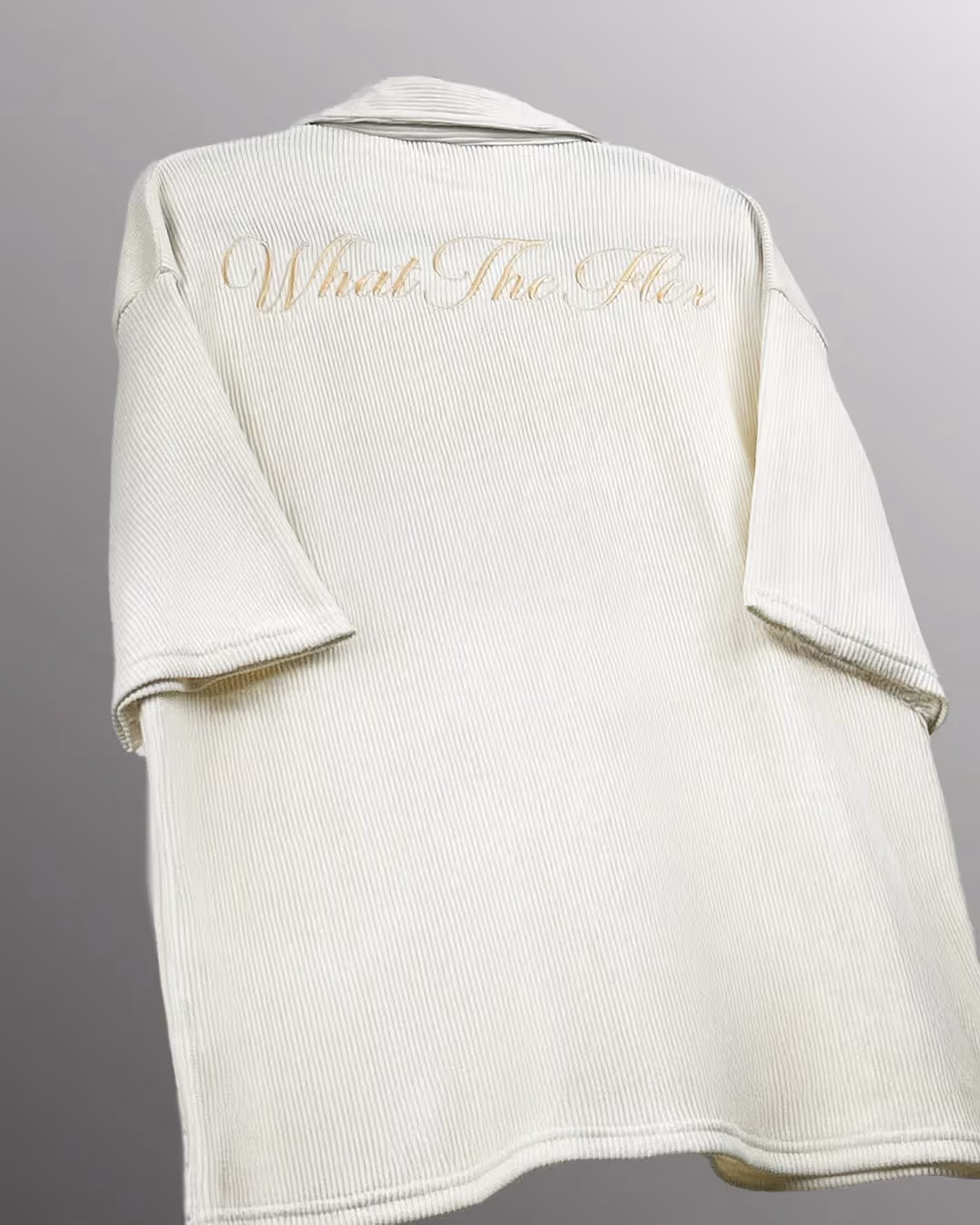Cream Ribbed Shirt  image 4