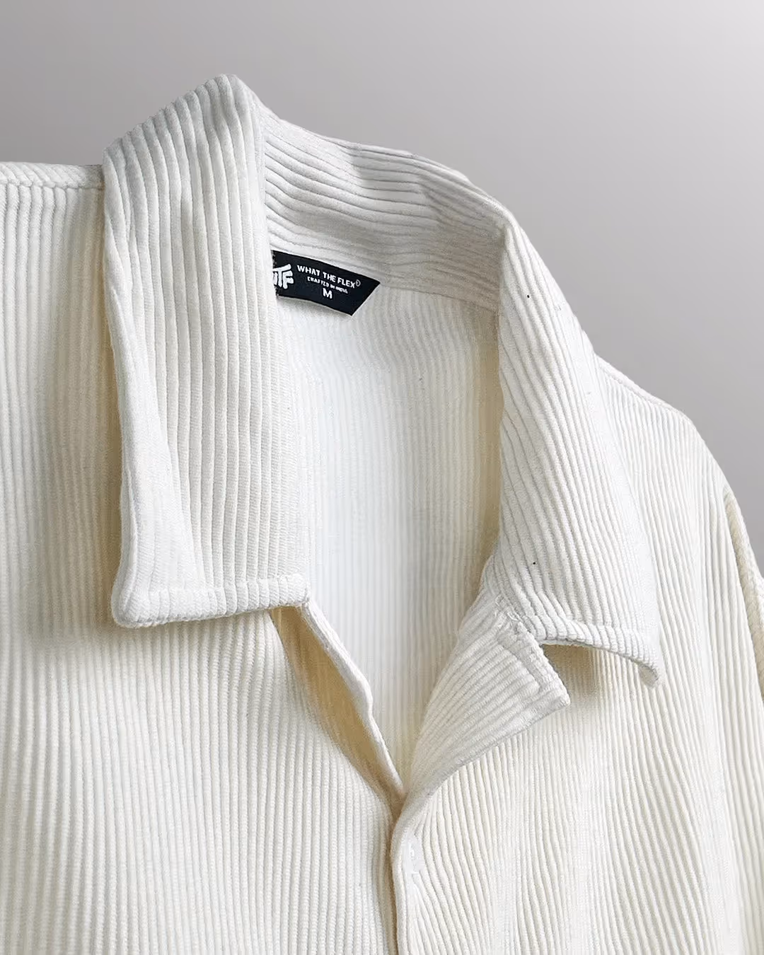 Cream Ribbed Shirt  image 5