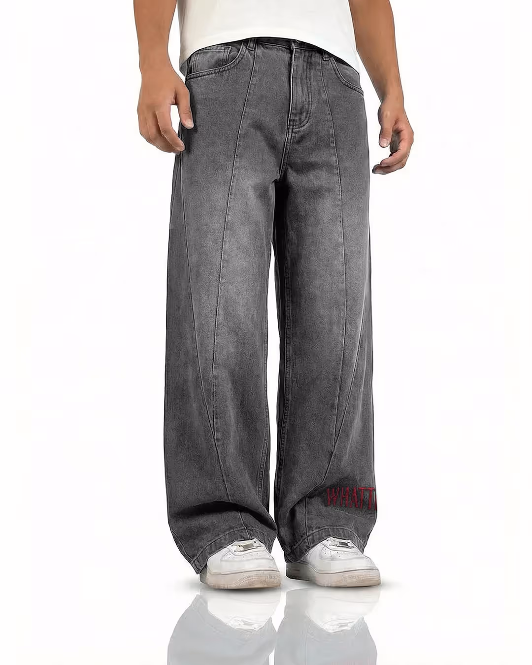 Cypher Grey Baggy Jeans  image 2