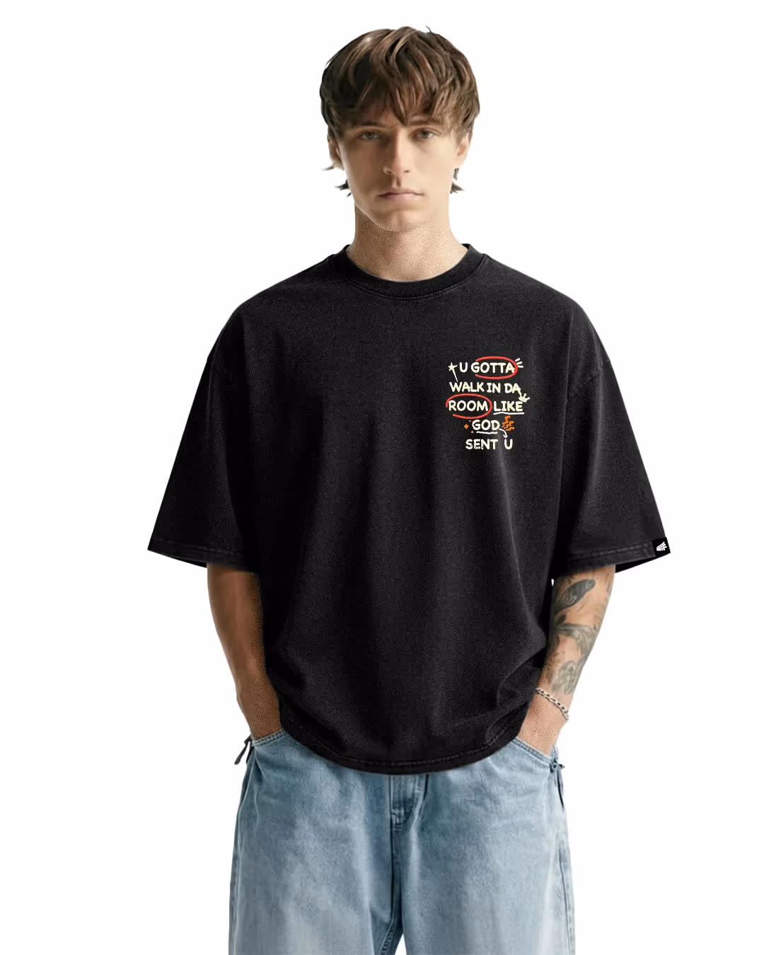 Da Win Acid Wash Boxy-Fit T-Shirt image 2