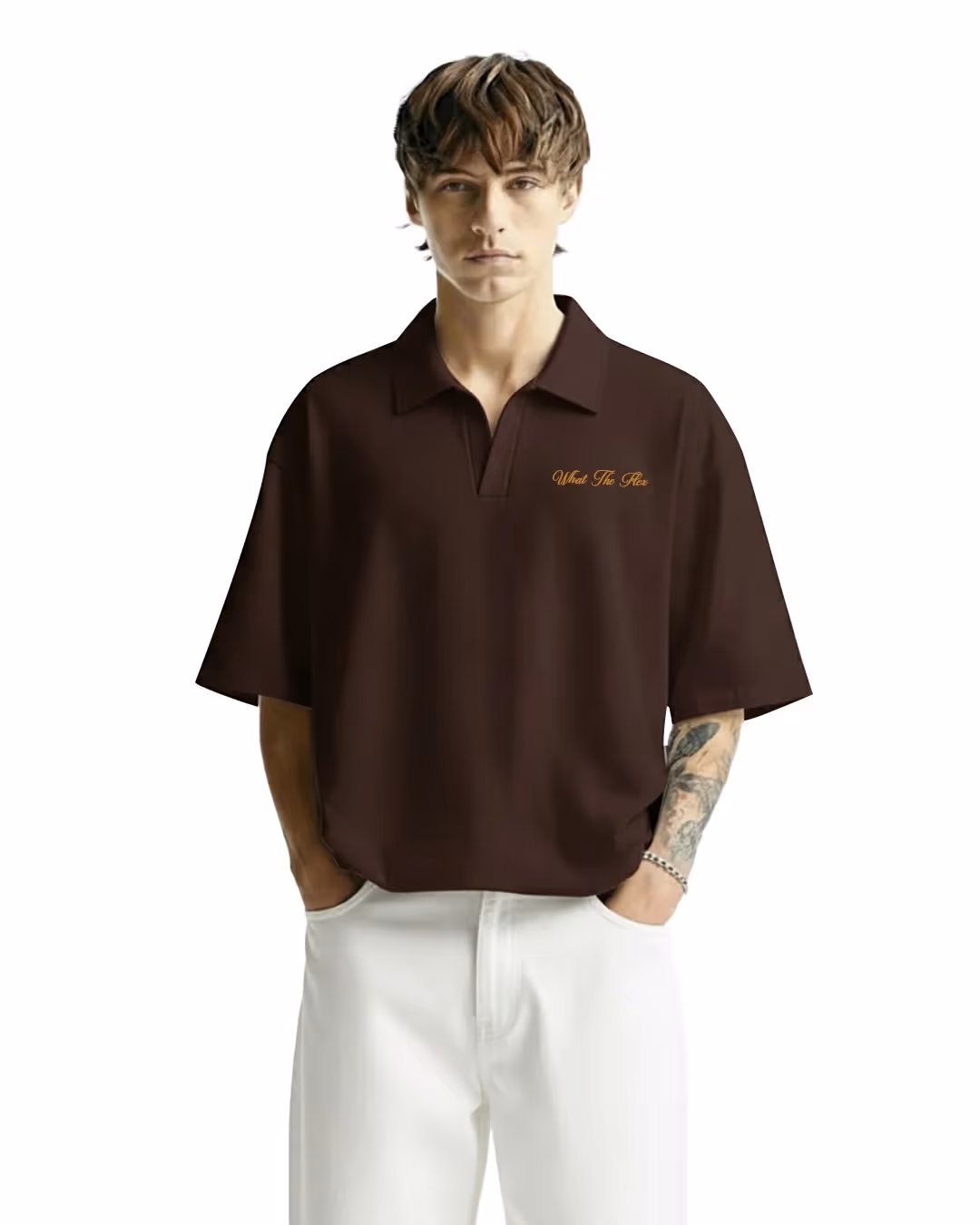 Dark Brown Polo T-Shirt image 1