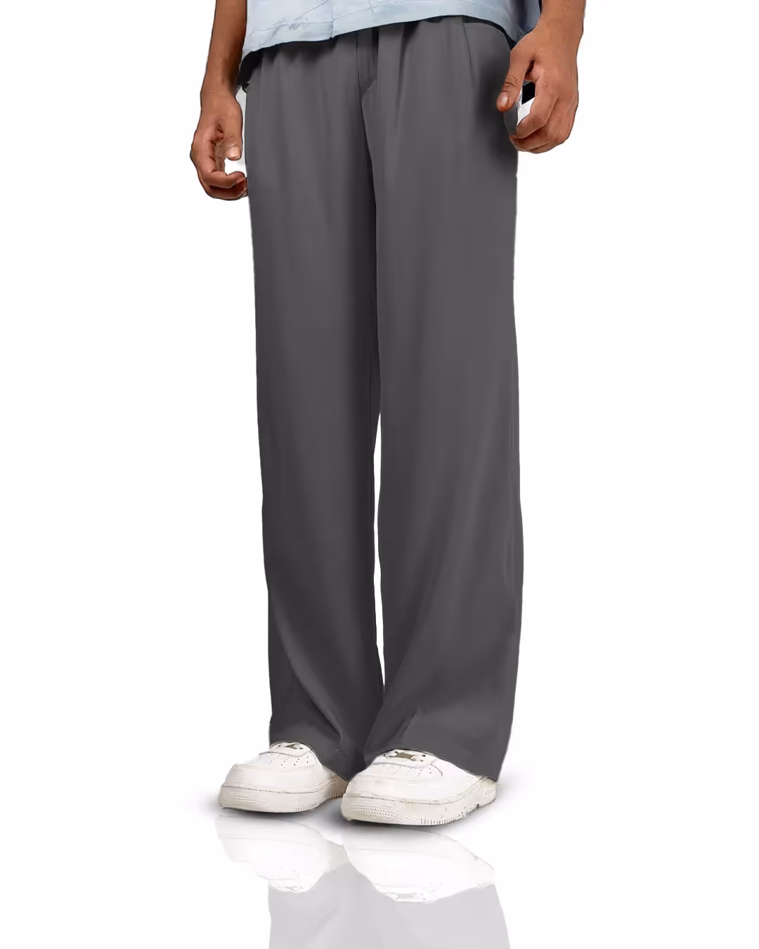 Dark Grey Classic Korean Pants image 1