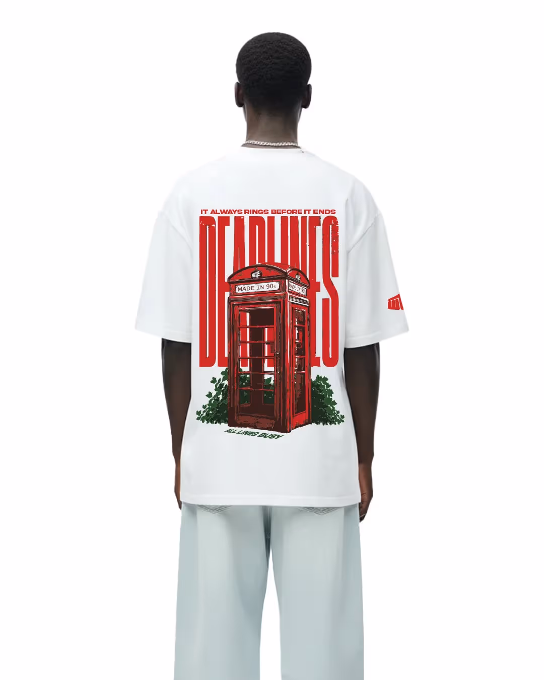Deadlines Heavyweight White T-Shirt image 1